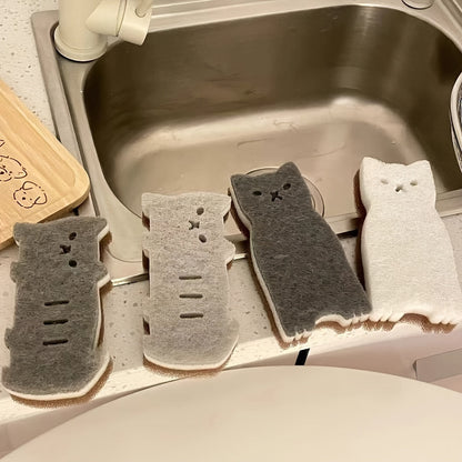 Conjunto de esponjas Purrfect Clean para gatos – Sustentável, fofa e super funcional
