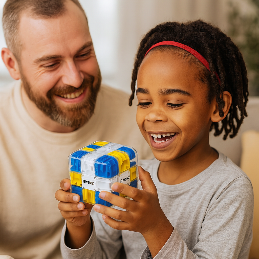 Cubo laberinto 3D con juego de bolas