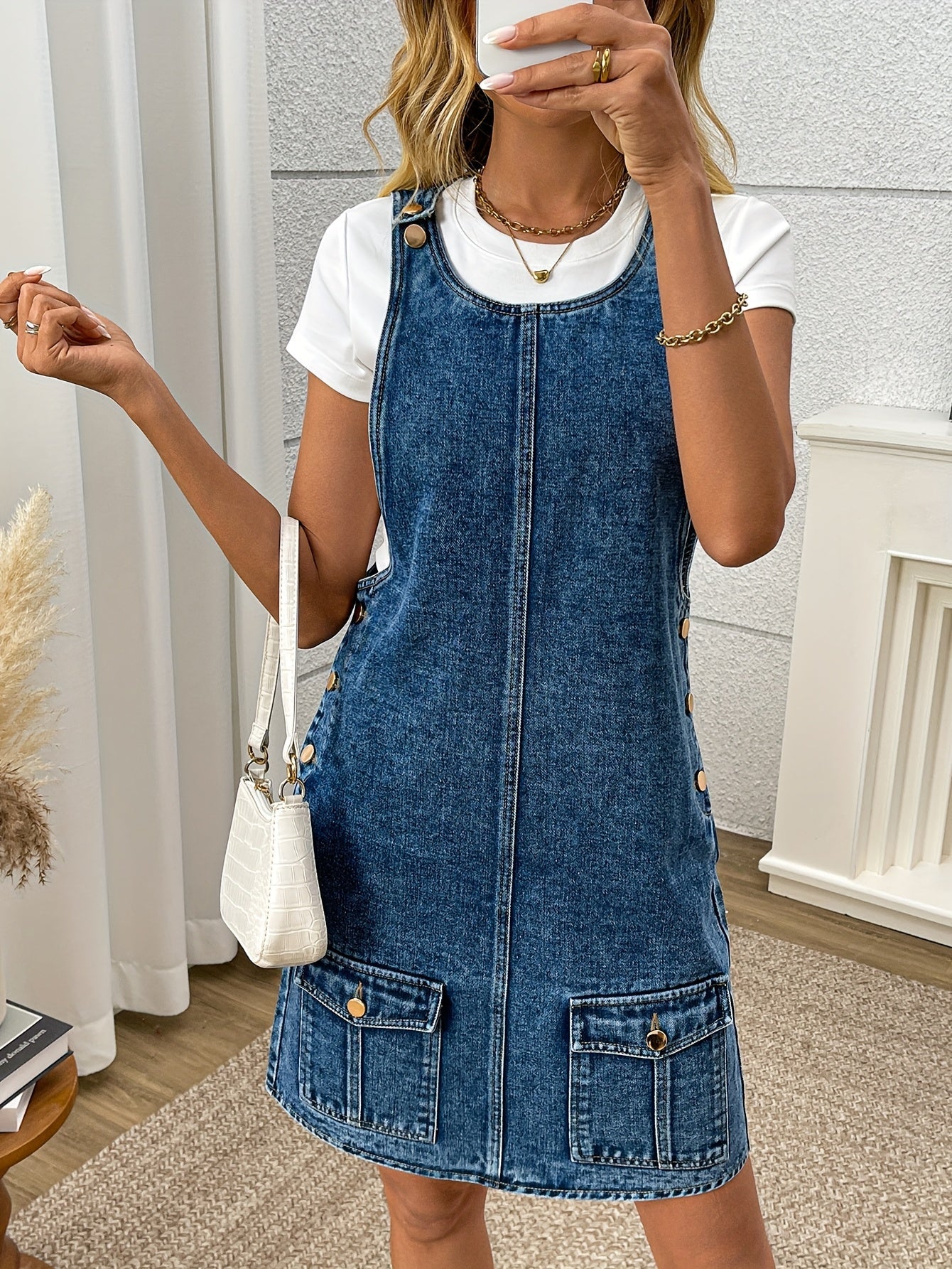 Vestido Morin Denim con peto: informal y elegante