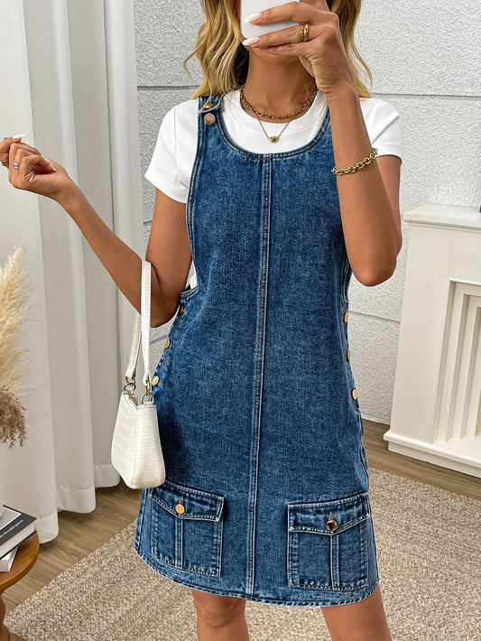 Vestido Morin Denim con peto: informal y elegante