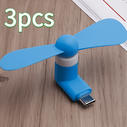 Mini prijenosni ventilatori za telefon – Tip-C priključak s podesivim kutom