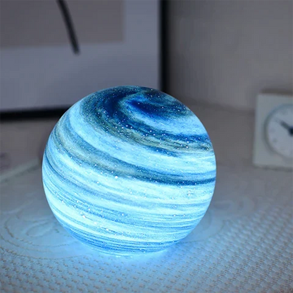 Lámpara lunar de cristal con 16 colores de luz y control remoto