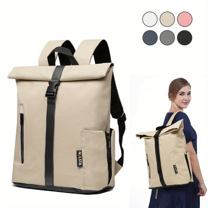Mochila enrollable ligera con varios compartimentos