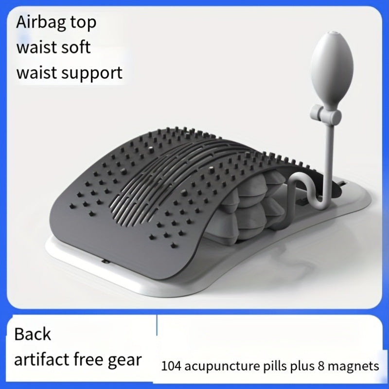 Suporte lombar RelaxBack com múltiplos níveis de ajuste para maior conforto e relaxamento.