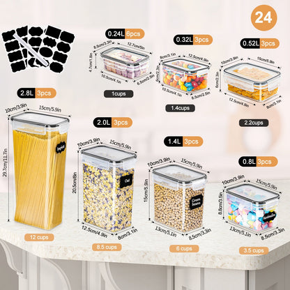 24-dijelni premium set za kuhinjsku pohranu – praktičan i pregledan
