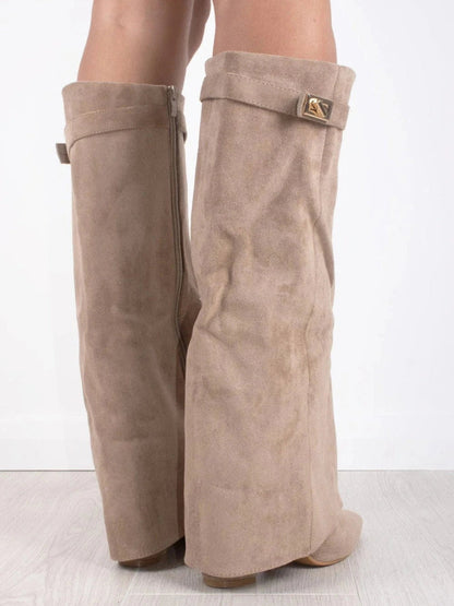 Botas de ante de lujo por encima de la rodilla para mujer: comodidad y clase
