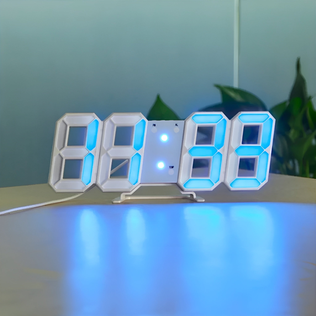 Futuristički LED zidni sat – Minimalistički dizajn s inteligentnim prikazom vremena