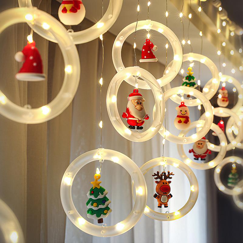 TwinkleJoy božićna rasvjeta – LED lanac svjetala s blagdanskim figurama