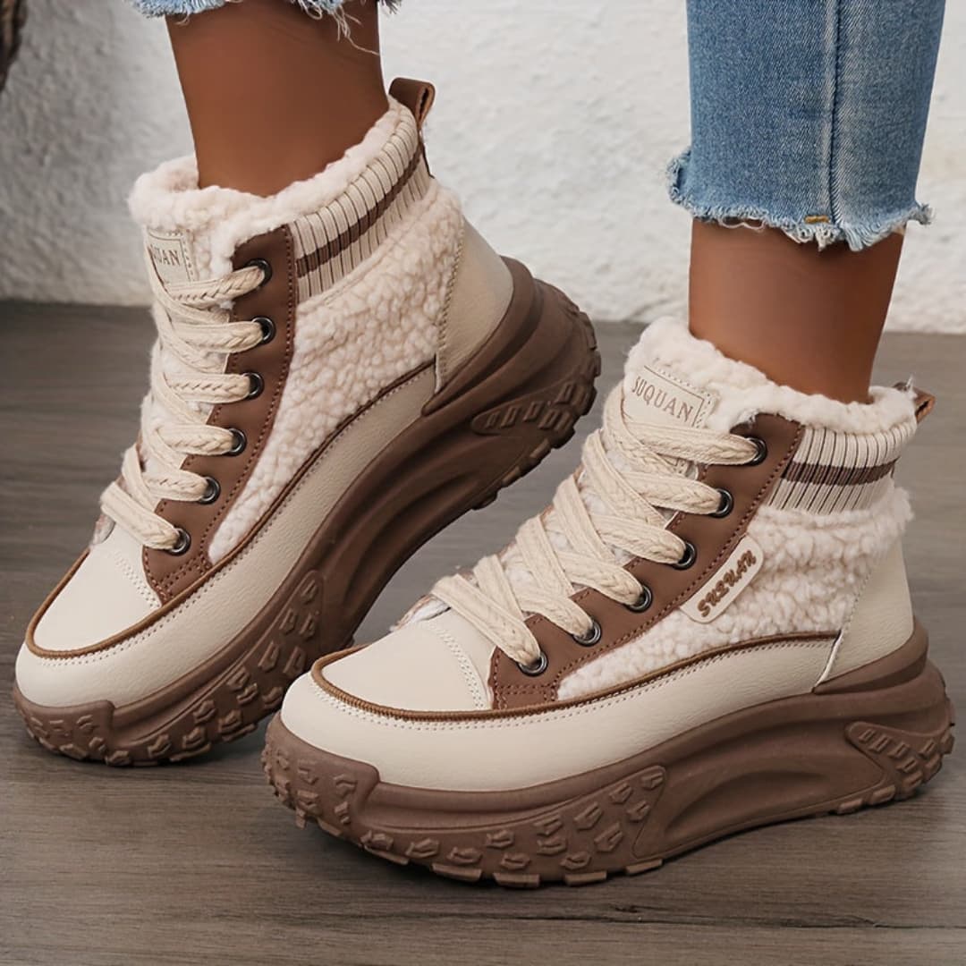 Zapatillas deportivas de invierno para mujer con forro cálido