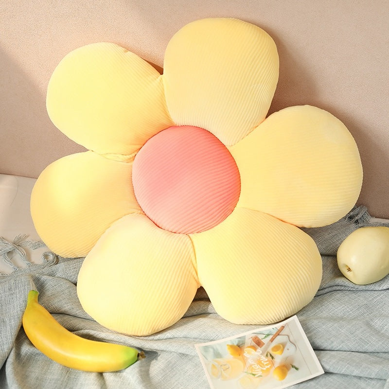 Almofada decorativa de peluche em forma de flor