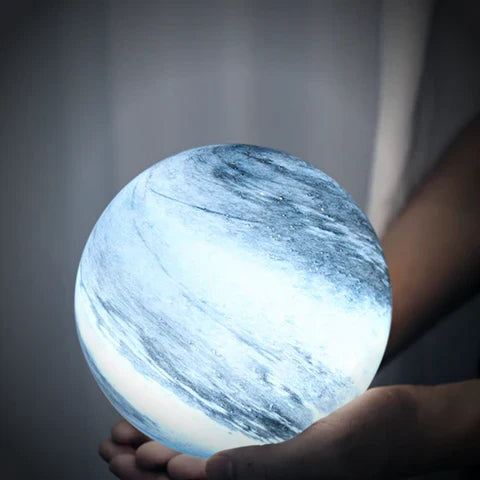 Lámpara lunar de cristal con 16 colores de luz y control remoto