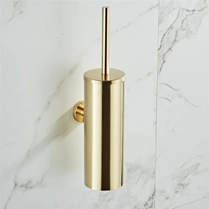 Escobilla de baño de pared con soporte de acero inoxidable