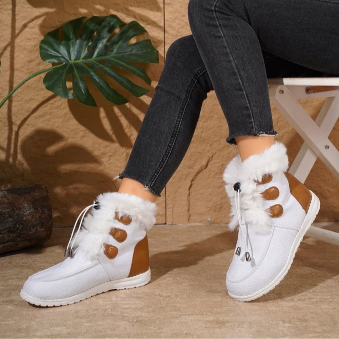 Damen Warme Schnürstiefel mit weichem Futter