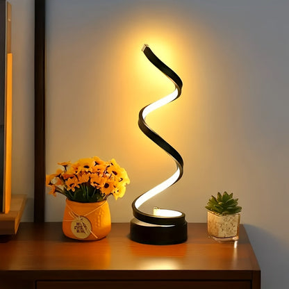 Spiralna LED stolna lampa – Moderna svjetiljka s mogućnošću prigušivanja