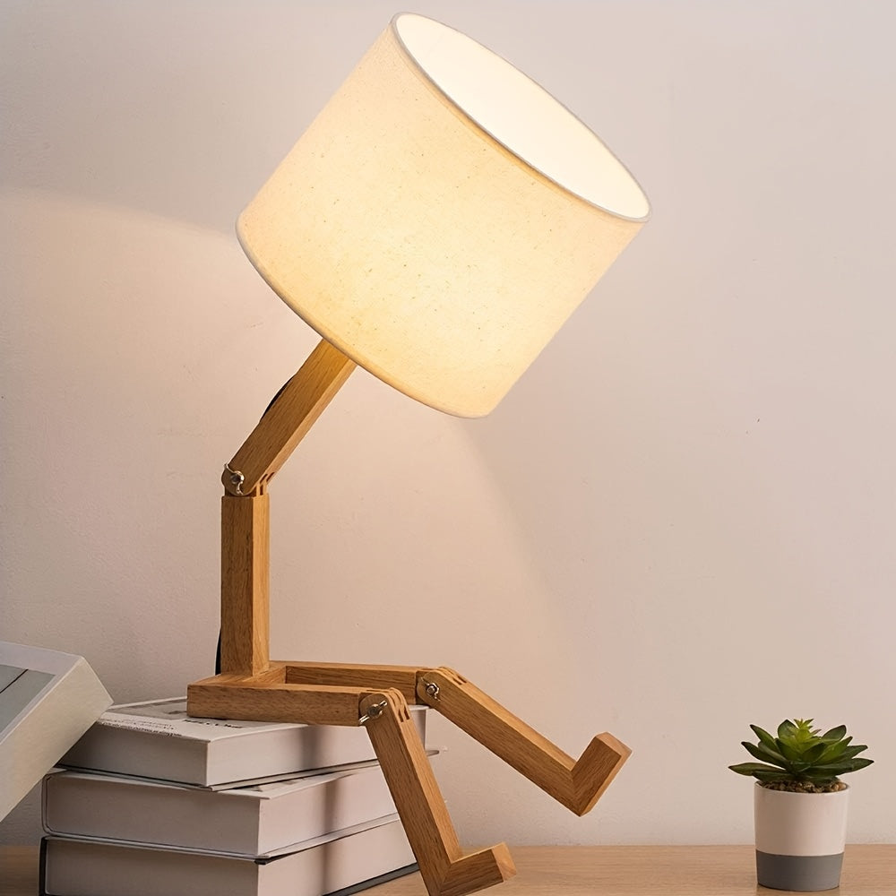 Moderna drvena stolna lampa – fleksibilan dizajn i ugodna rasvjeta