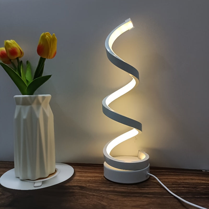 Spiralna LED stolna lampa – Moderna svjetiljka s mogućnošću prigušivanja