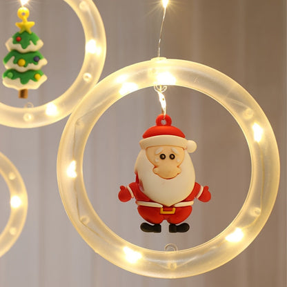 Grinalda de luzes LED de Natal com pendentes iluminados