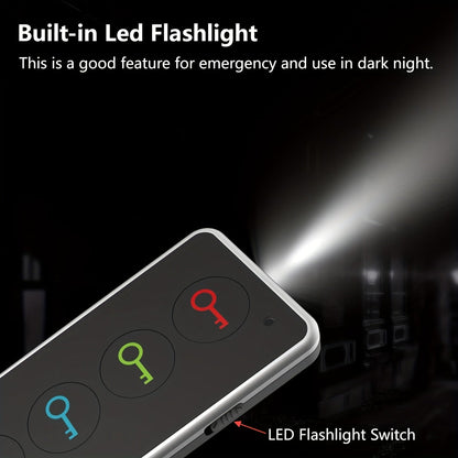 Localizador de chaves com 4 receptores – lanterna LED e design portátil