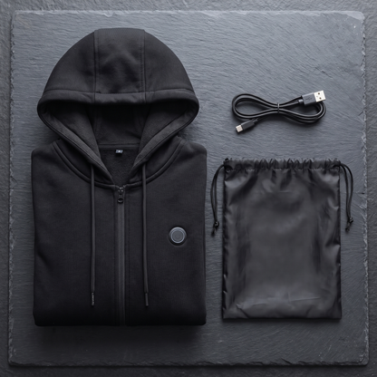 Beheizbarer Herren-Kapuzenpullover mit 11 Heizzonen