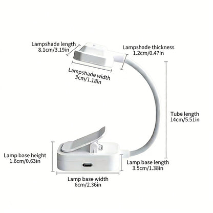 Wiederaufladbare LED Leselampe mit Clip