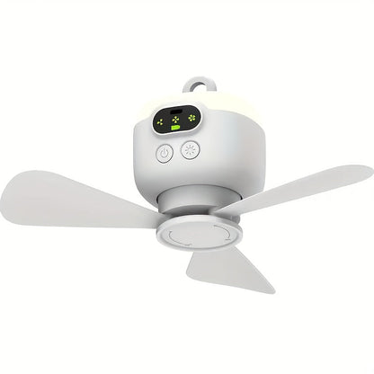 USB punjivi prijenosni ventilator za vješanje – prijenosan s LED svjetlom