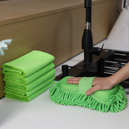 Kit de microfibra para lavado de coches: esponjas y toallas para resultados brillantes