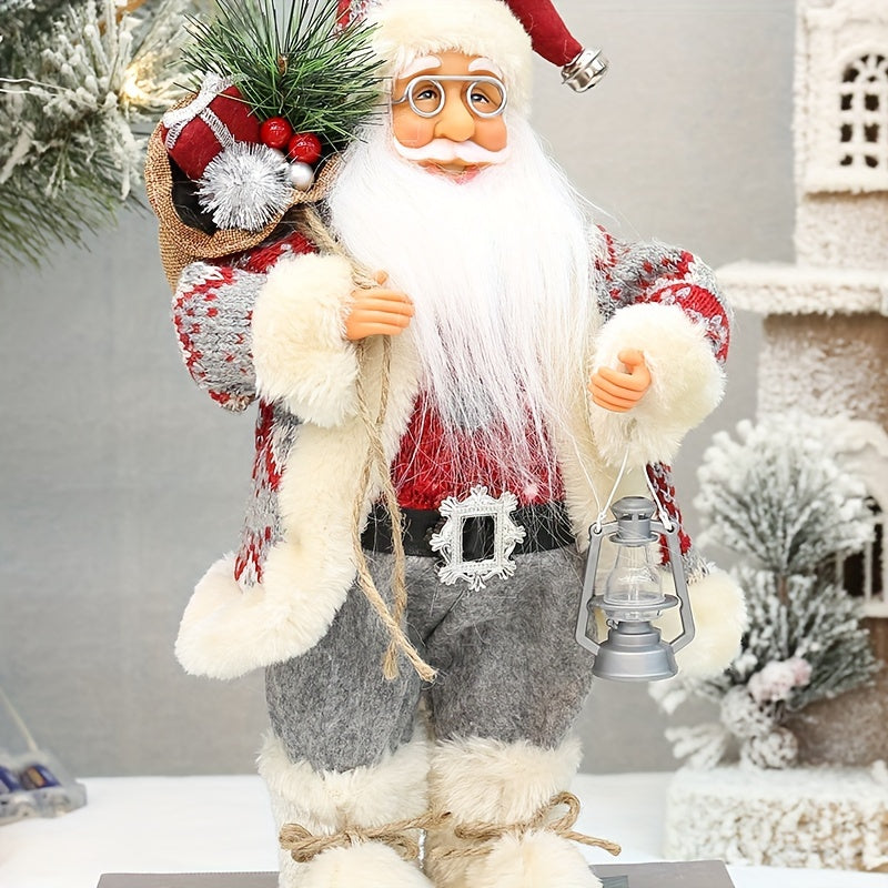 Weihnachtsmann-Figur als festliche Dekoration