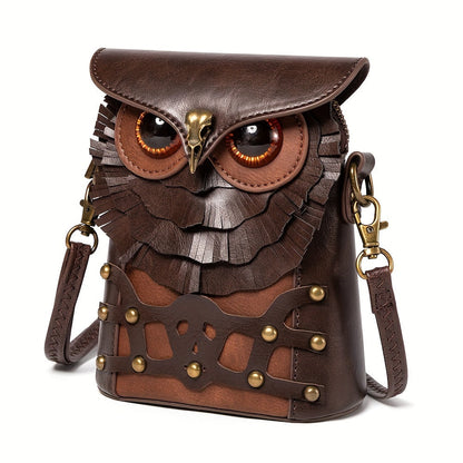 Steampunk mini torbica s motivom sove – Stilski i funkcionalno
