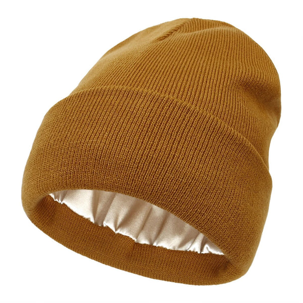 Wintermütze mit Umschlag und glattem Innenfutter für kalte Tage