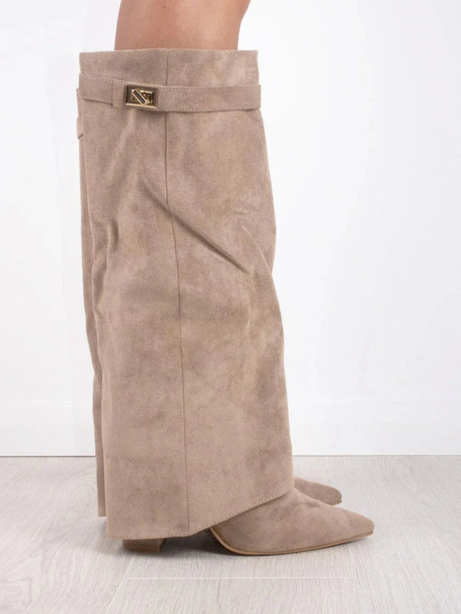 Botas de ante de lujo por encima de la rodilla para mujer: comodidad y clase