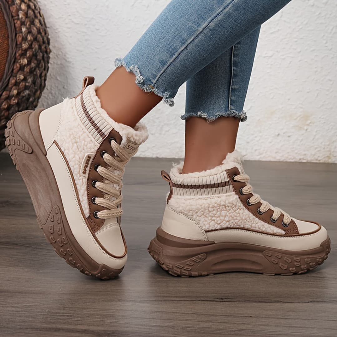Zapatillas deportivas de invierno para mujer con forro cálido