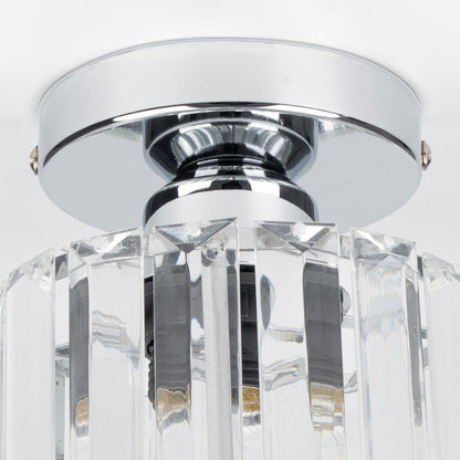 Lámpara de techo con pantalla de cristal