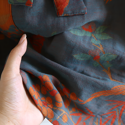 Albornoz de mujer con estampado floral