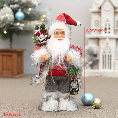 Weihnachtsmann-Figur als festliche Dekoration