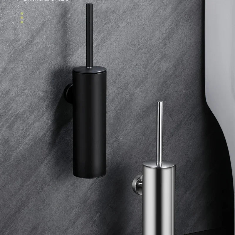 Escobilla de baño de pared con soporte de acero inoxidable