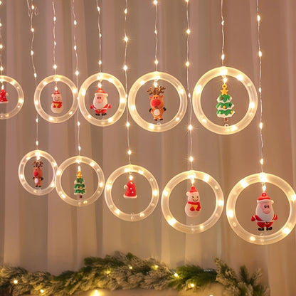 Grinalda de luzes LED de Natal com pendentes iluminados