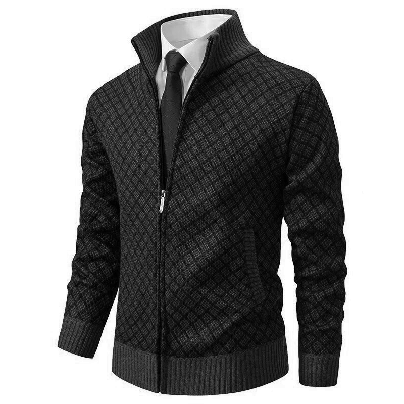 Chaqueta clásica de punto tipo cárdigan: elegante y cómoda.