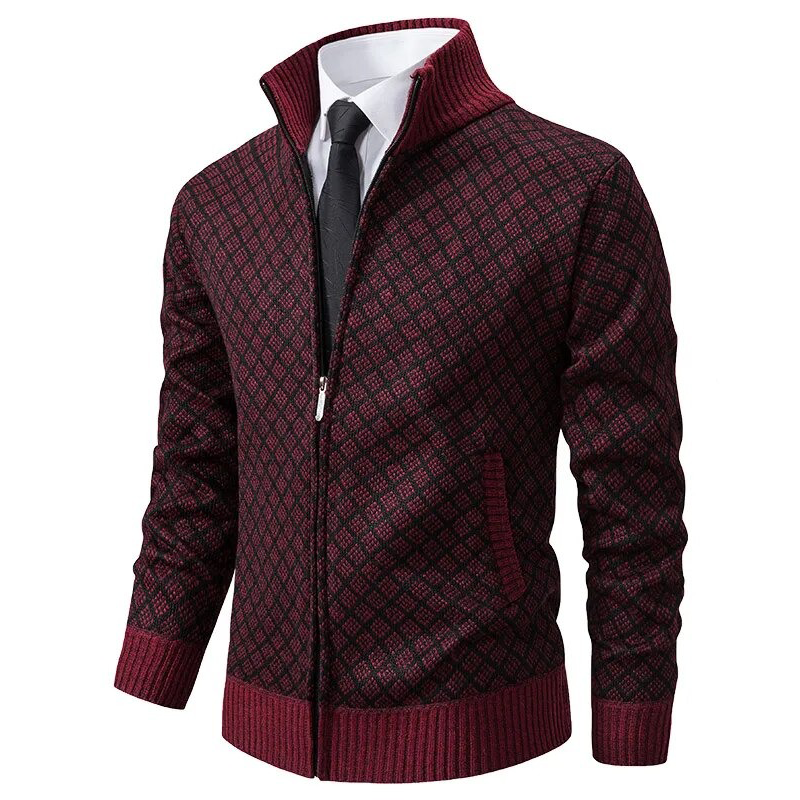 Chaqueta clásica de punto tipo cárdigan: elegante y cómoda.