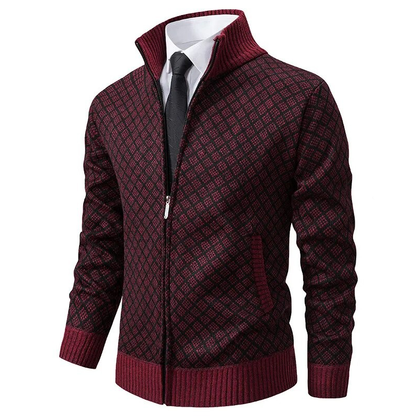 Chaqueta clásica de punto tipo cárdigan: elegante y cómoda.