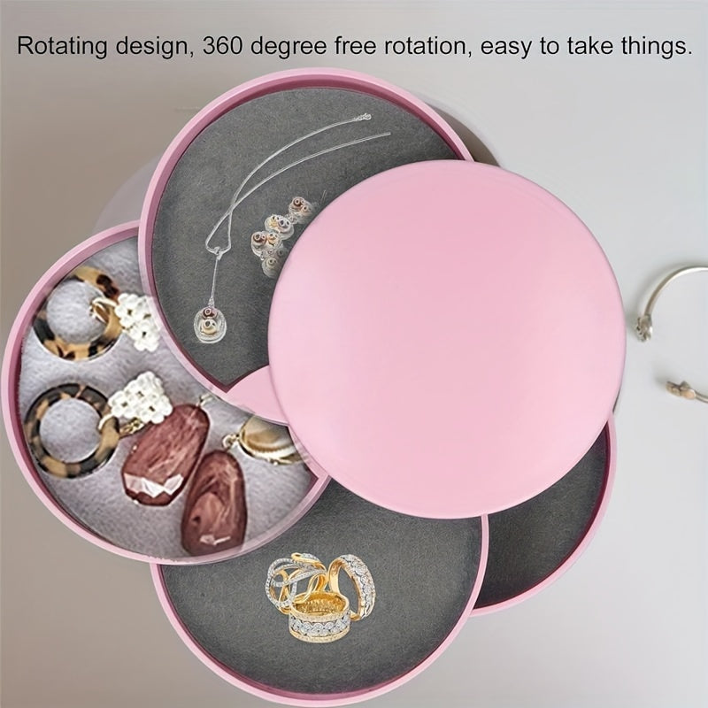 Drehbarer mehrstufiger Schmuck- und Kosmetikorganizer