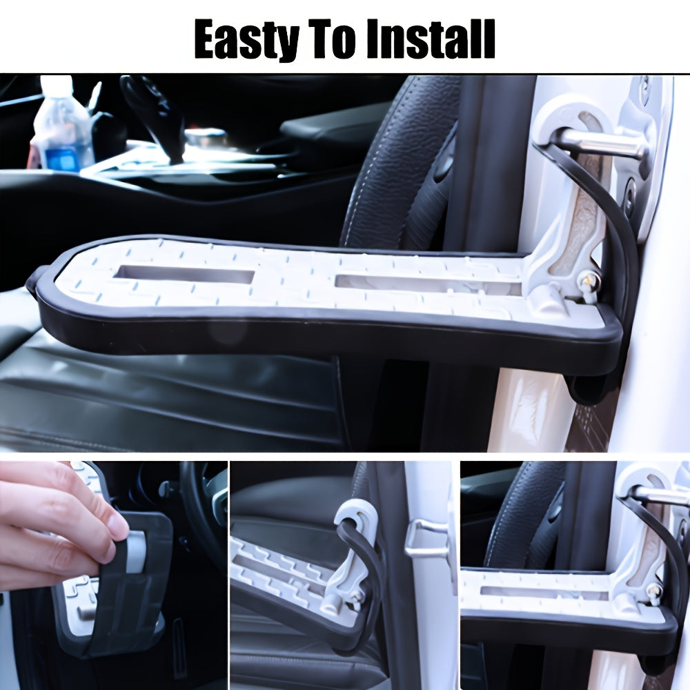 Estribo plegable para automóvil con martillo de emergencia
