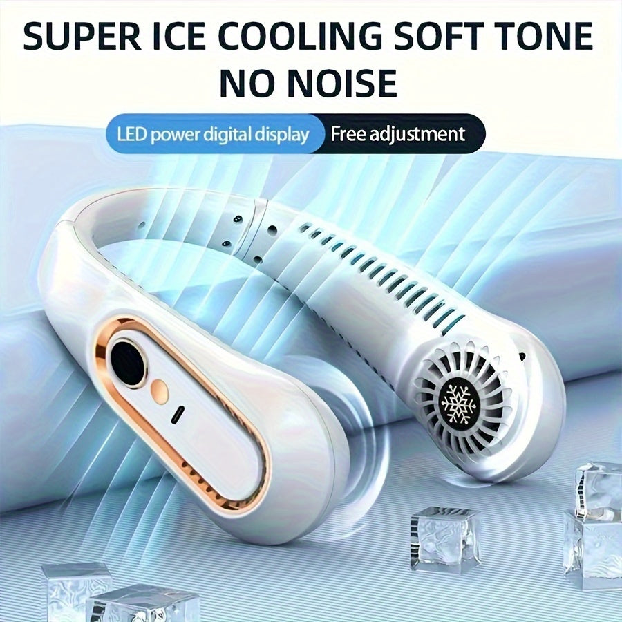 Punjivi USB ventilator za vrat za snažno, tiho hlađenje – Savršen za vanjsku i unutarnju upotrebu