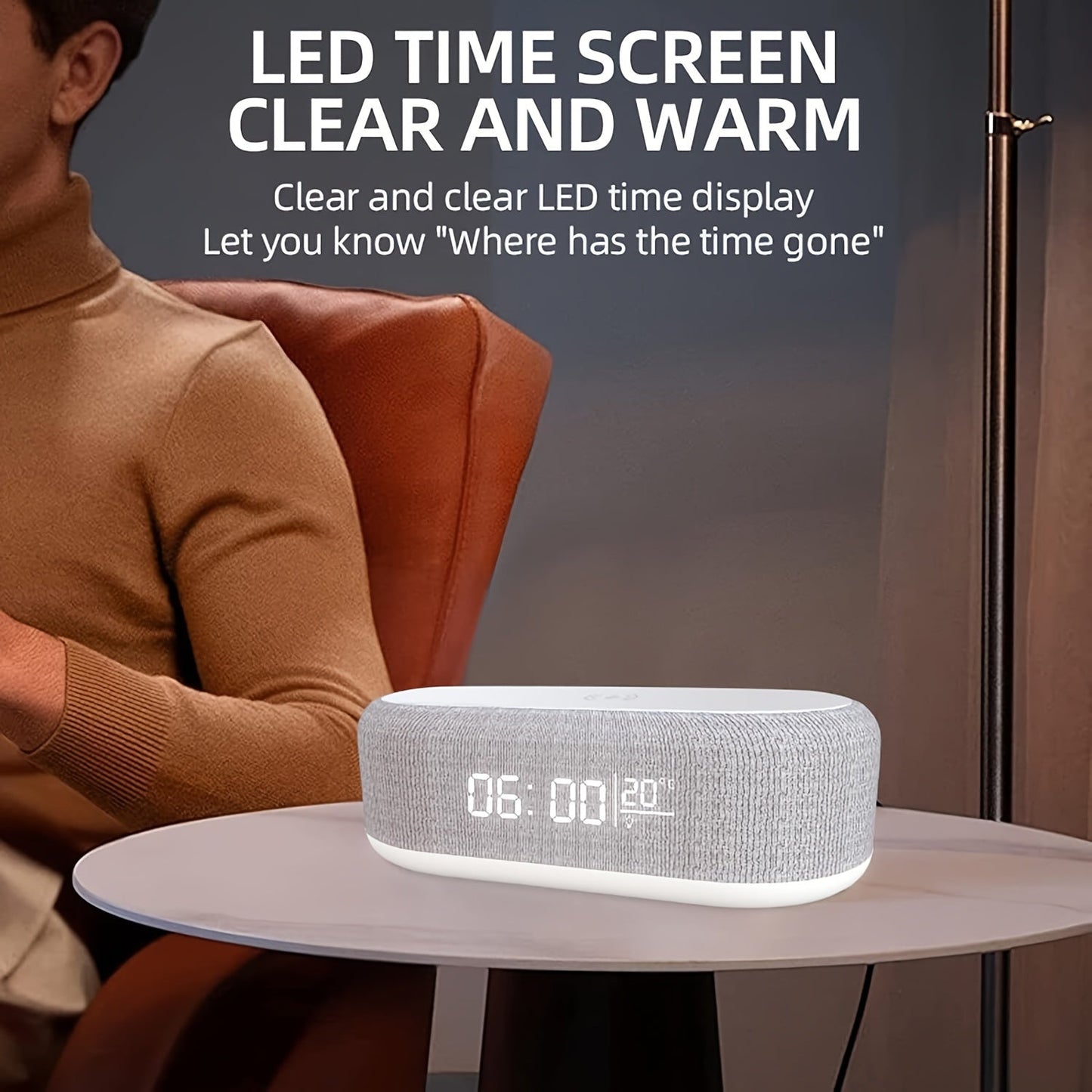 Luz nocturna multifuncional GlowTime: compacta y práctica para cualquier habitación