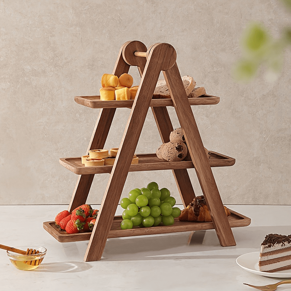 3-stöckige Servieretagere für Snacks und Desserts