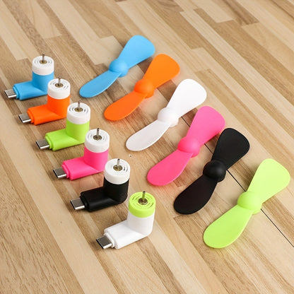 Mini prijenosni ventilatori za telefon – Tip-C priključak s podesivim kutom