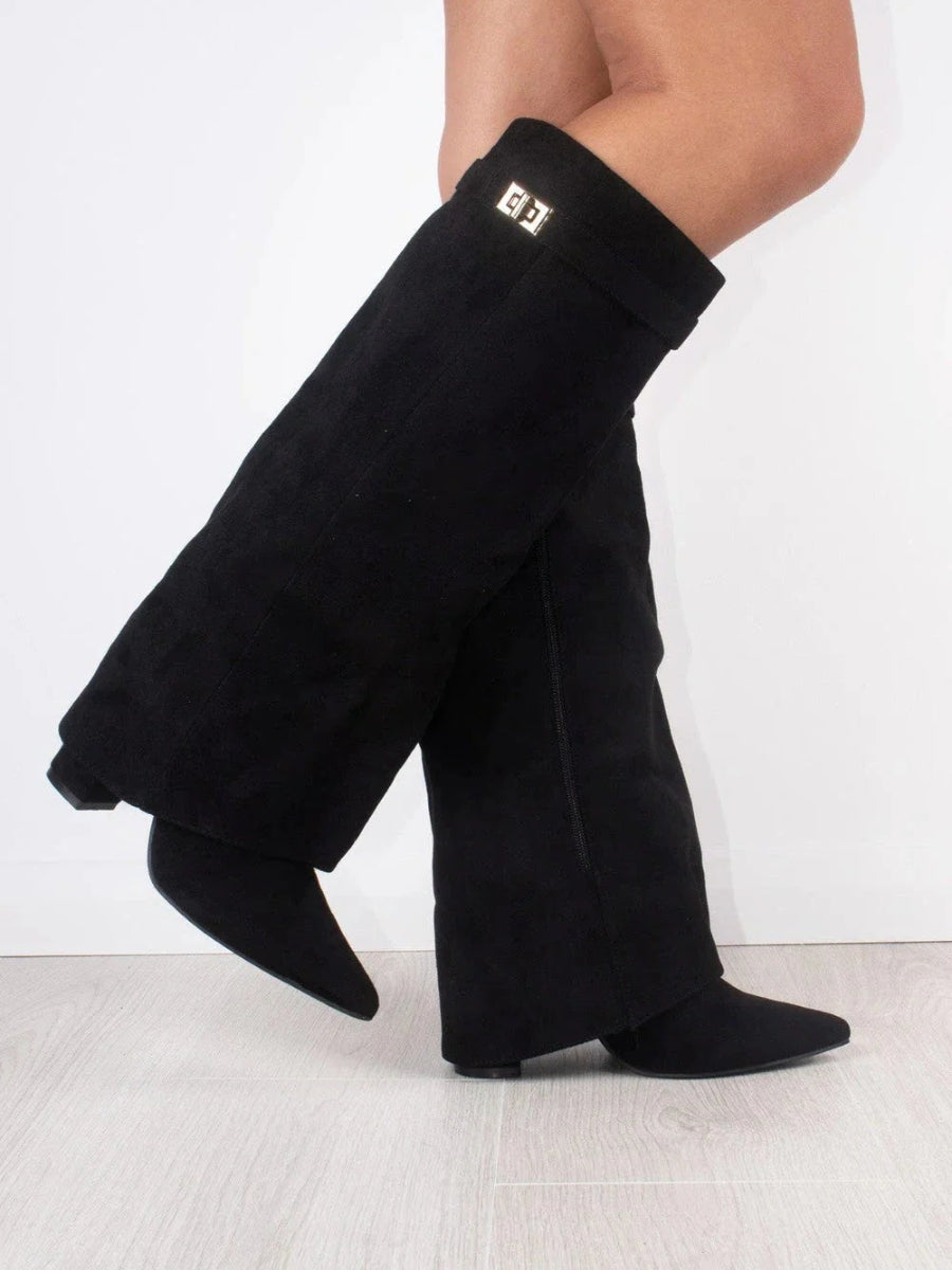 Botas de ante de lujo por encima de la rodilla para mujer: comodidad y clase