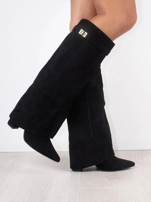 Botas de ante de lujo por encima de la rodilla para mujer: comodidad y clase