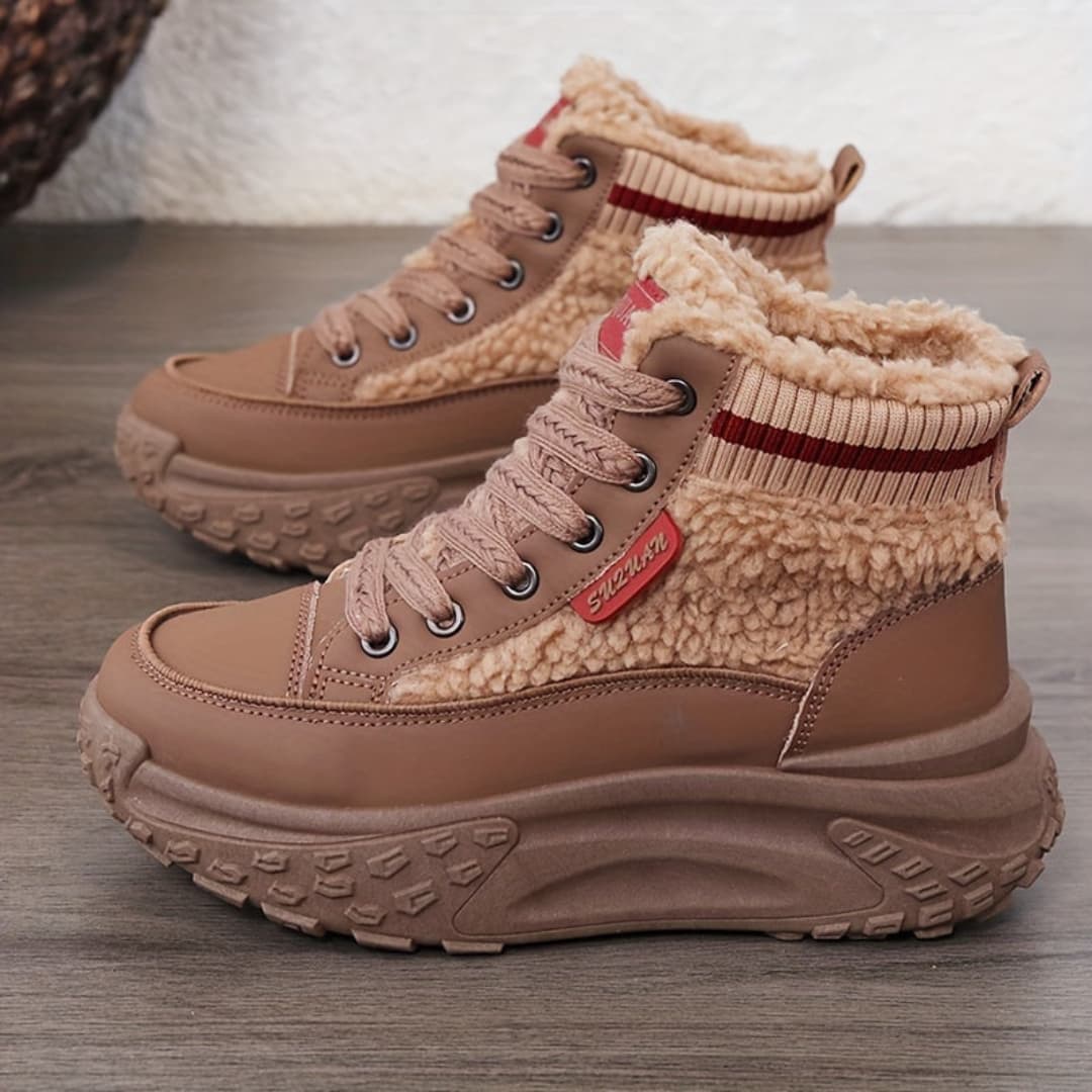 Zapatillas deportivas de invierno para mujer con forro cálido