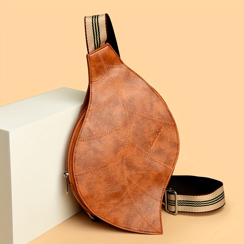 Vintage torba preko ramena od umjetne kože – Podesivi remen sa kopčom