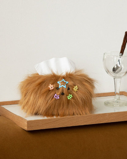 Flauschige Hunde-Taschentuchbox